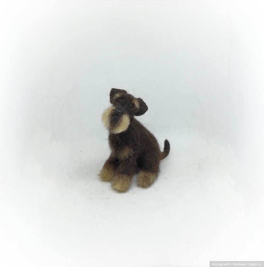Цвергшнауцер — Валяные игрушки из шерсти: сухое валяние (фото 3)