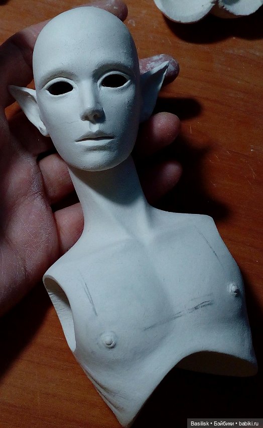 Юный эльф. Процесс — Авторские шарнирные куклы своими руками: лепка