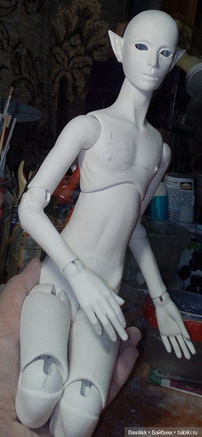 Юный эльф. Процесс — Авторские шарнирные куклы своими руками: лепка (фото 6)