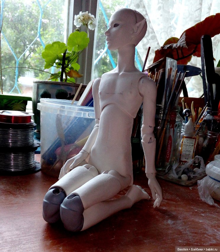 Юный эльф. Процесс — Авторские шарнирные куклы своими руками: лепка (фото 4)