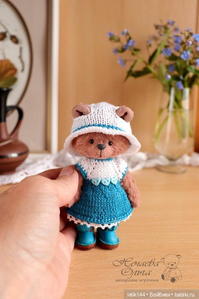 Мини тедди мишка Катя (10 см.)