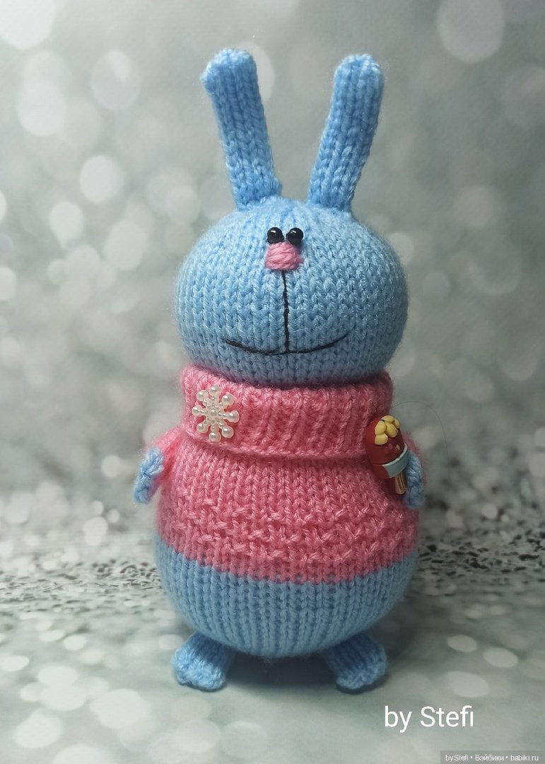 Кролик спицами. Любит мороженое