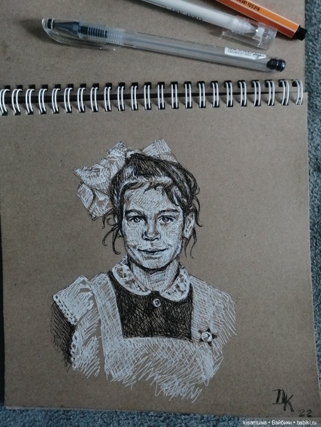 Рисунки на крафтовой бумаге