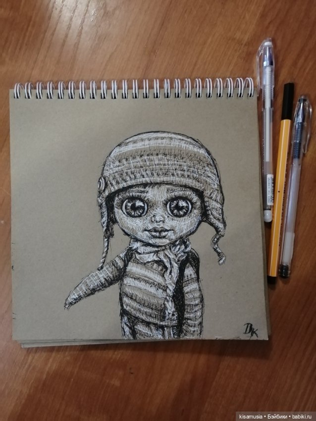 Рисунки на крафтовой бумаге (фото 6)