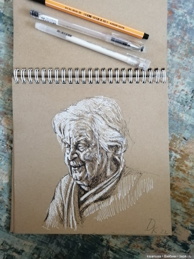 Рисунки на крафтовой бумаге