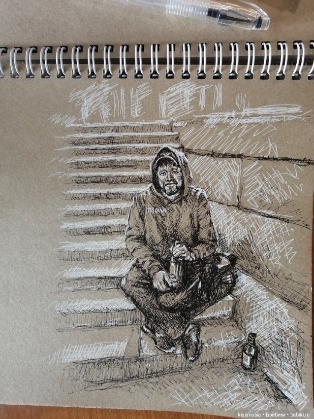 Рисунки на крафтовой бумаге