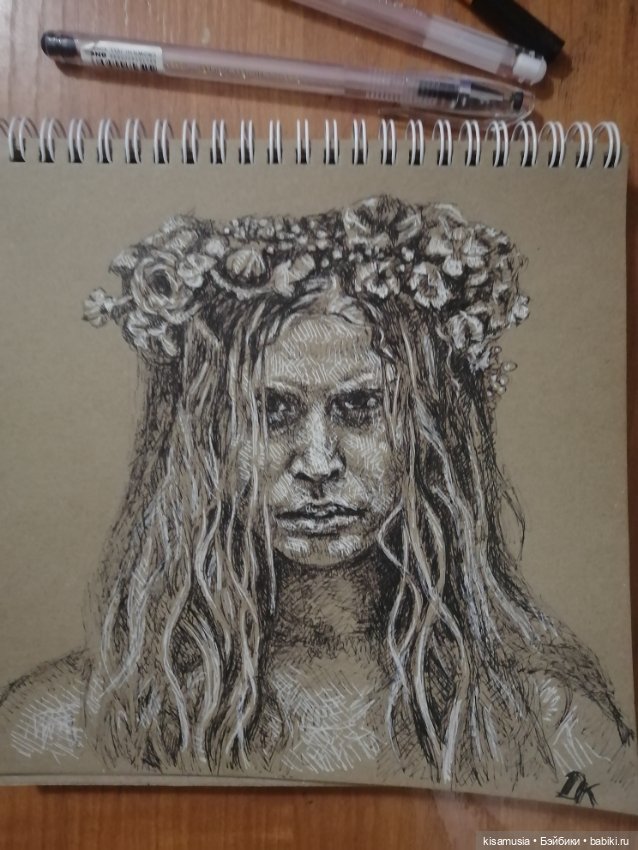 Рисунки на крафтовой бумаге