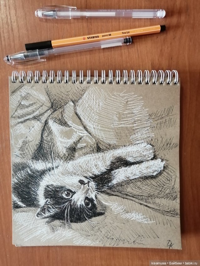 Рисунки на крафтовой бумаге (фото 10)