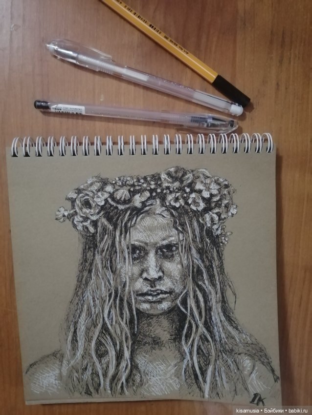 Рисунки на крафтовой бумаге