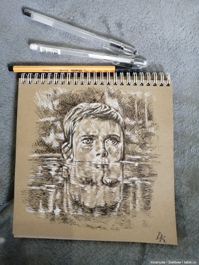 Рисунки на крафтовой бумаге