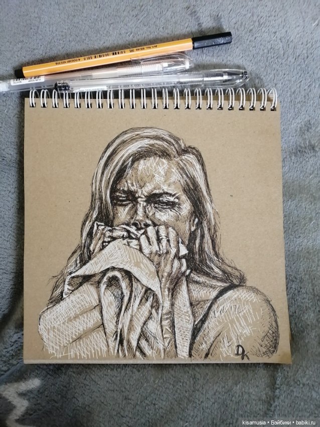 Рисунки на крафтовой бумаге