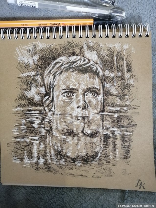 Рисунки на крафтовой бумаге