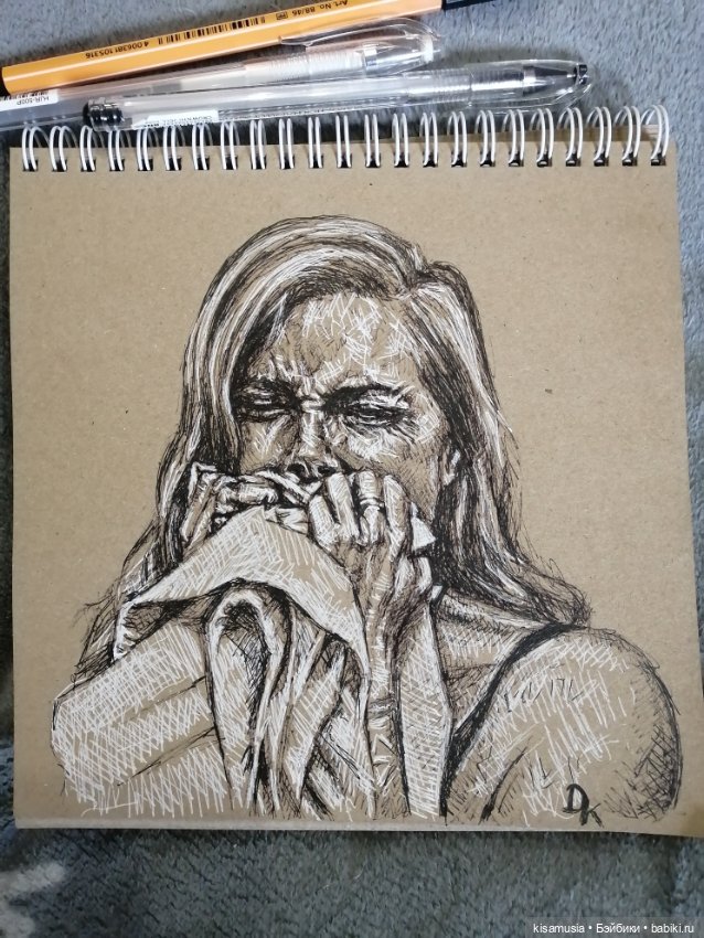 Рисунки на крафтовой бумаге