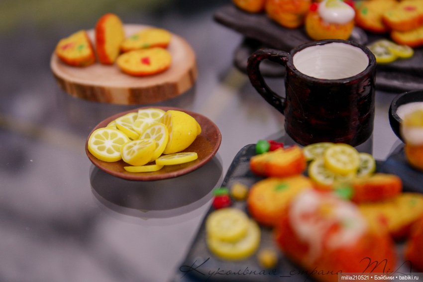 Лимоны.. Цукаты.. Кекс — Кукольная миниатюра своими руками: еда