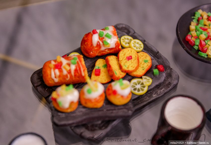 Лимоны.. Цукаты.. Кекс — Кукольная миниатюра своими руками: еда (фото 2)