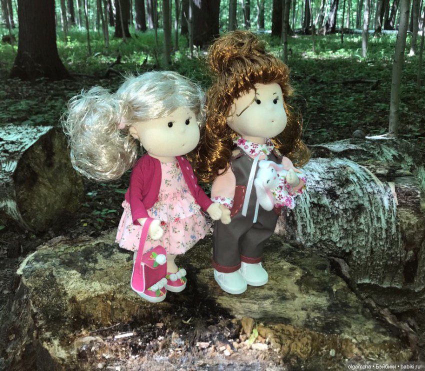 Воскресная прогулка — Авторские текстильные куклы: Вальдорфские