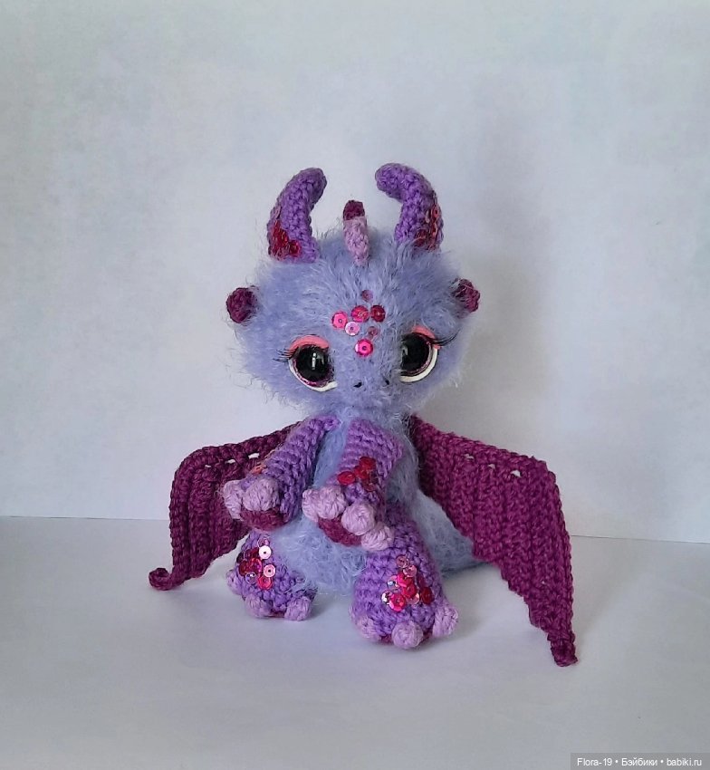 Лавандовый Дракоша — Вязаные игрушки и амигуруми: крючком (фото 3)