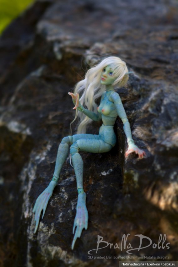 Русалка 17см — Авторские шарнирные куклы своими руками: лепка