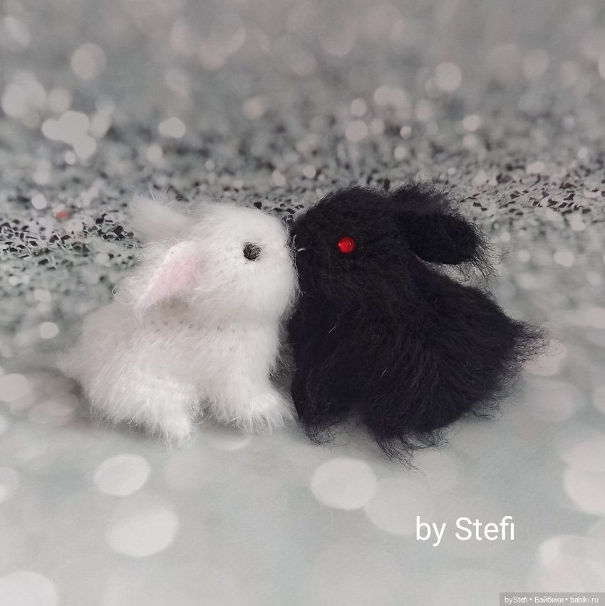 Инь и Янь. Кролики — Вязаные игрушки и амигуруми: крючком