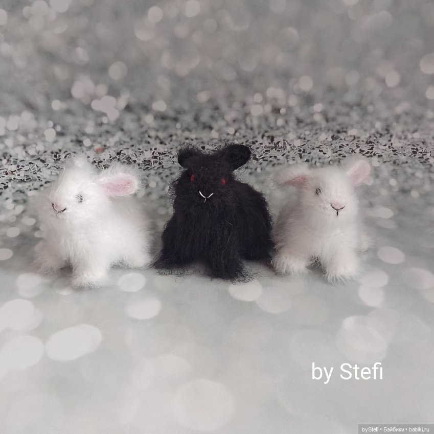 Инь и Янь. Кролики — Вязаные игрушки и амигуруми: крючком (фото 10)