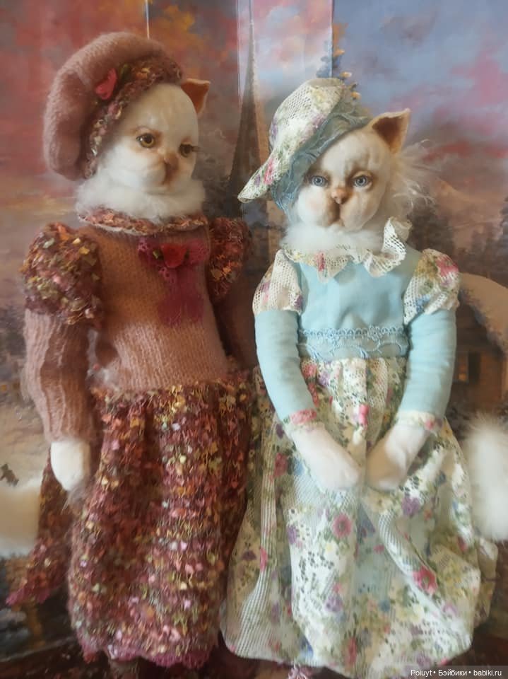 Кошки - очарование моё — Текстильные игрушки и примитивы: кофейные