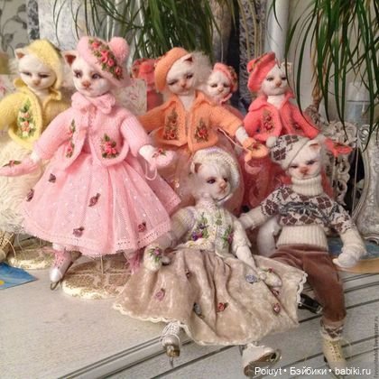 Кошки - очарование моё — Текстильные игрушки и примитивы: кофейные