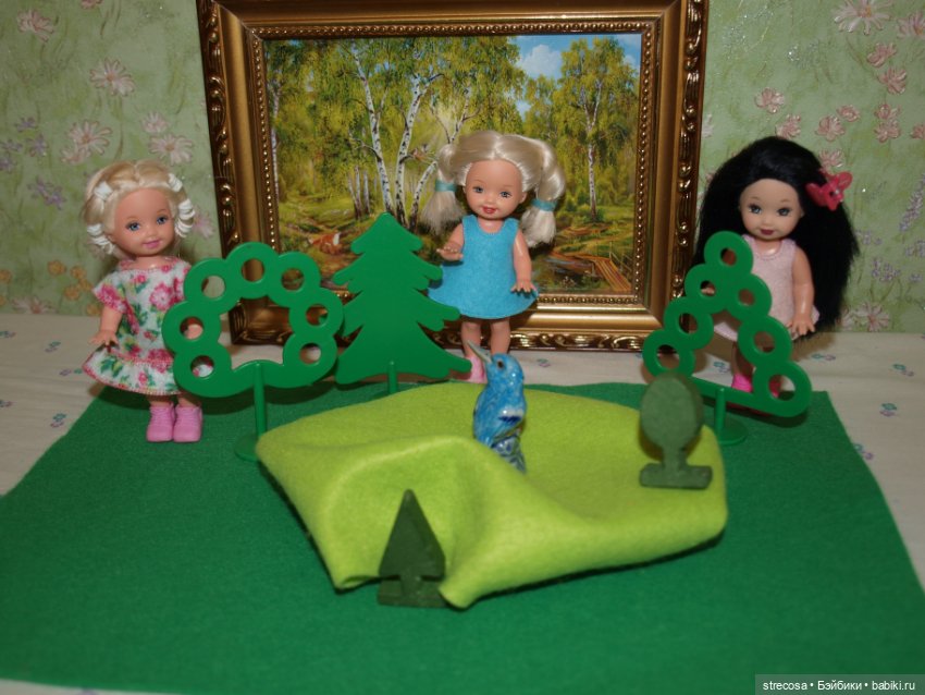 Маруся, Галочка и Светланка в "Научной экспедиции" (куколки Келли от Mattel)