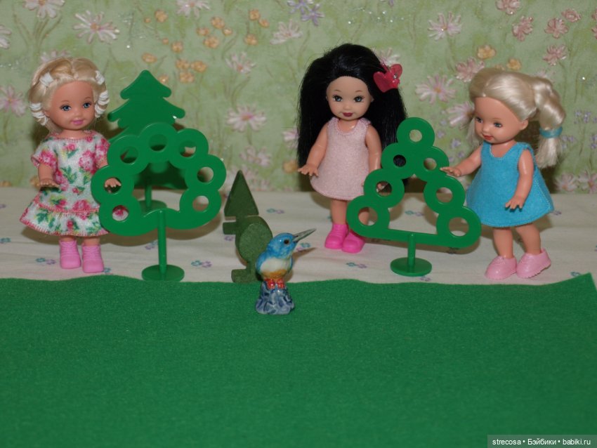 Маруся, Галочка и Светланка в "Научной экспедиции" (куколки Келли от Mattel)