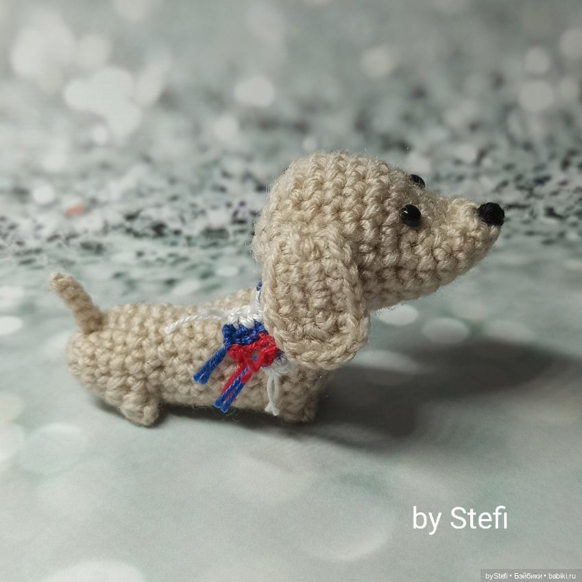 Мини-таксик — Вязаные игрушки и амигуруми: крючком (фото 5)