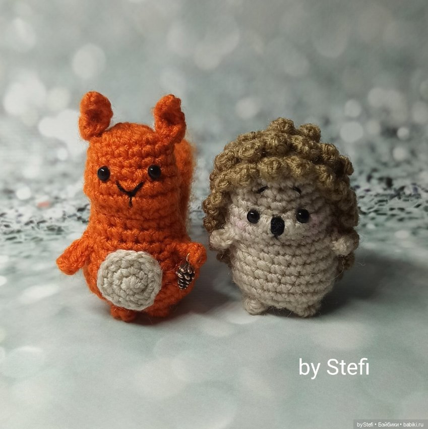 Мини-ёжик — Вязаные игрушки и амигуруми: крючком