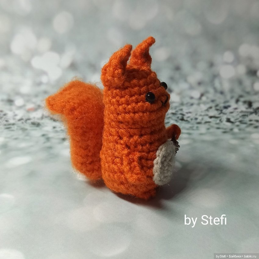 Мини-белочка — Вязаные игрушки и амигуруми: крючком (фото 3)