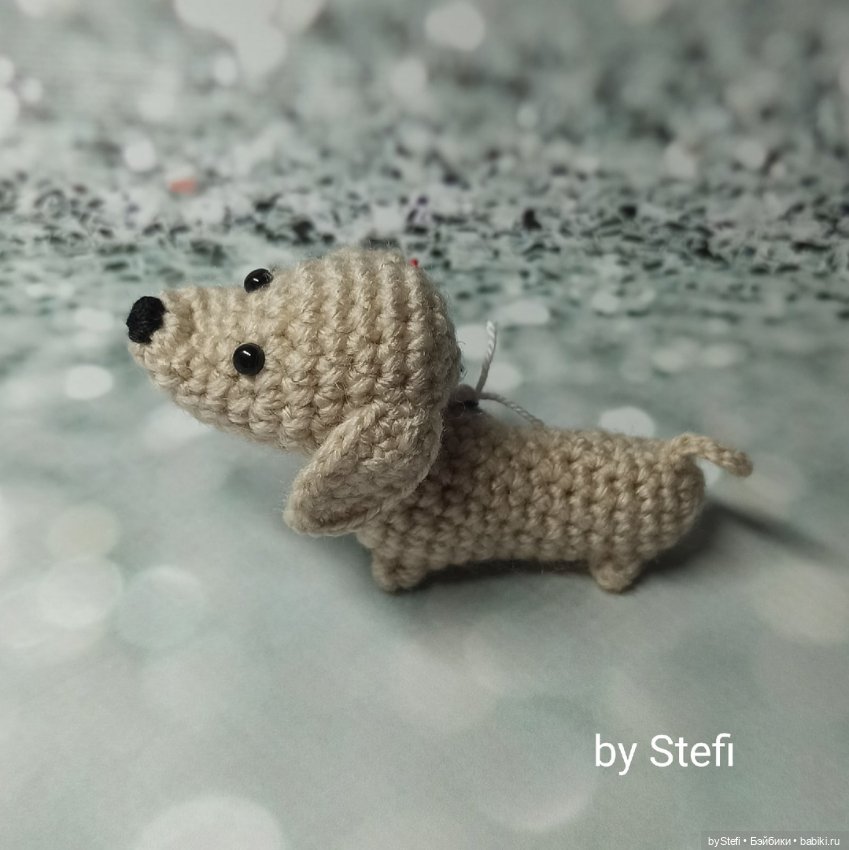 Мини-таксик — Вязаные игрушки и амигуруми: крючком (фото 6)