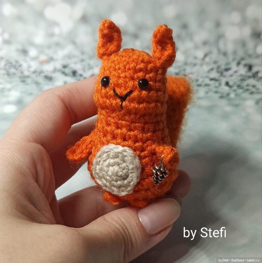Мини-белочка — Вязаные игрушки и амигуруми: крючком (фото 5)