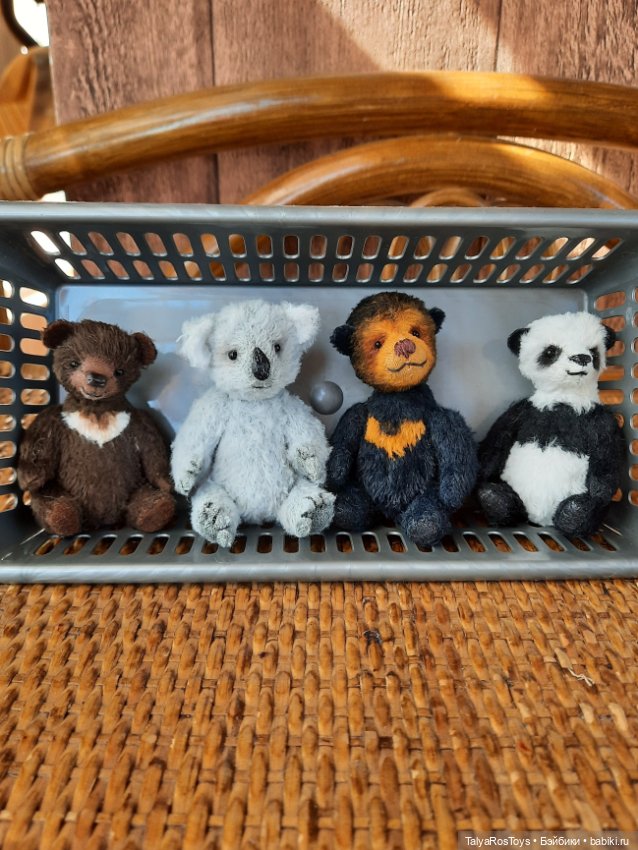 Корзинка медведиков — Авторские мишки Тедди и друзья: фото
