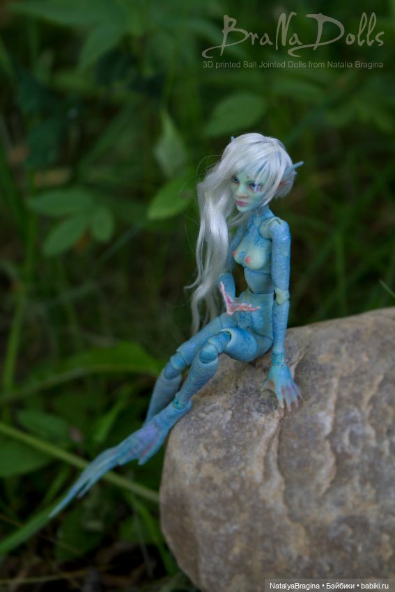 Русалка 17см — Авторские шарнирные куклы своими руками: лепка
