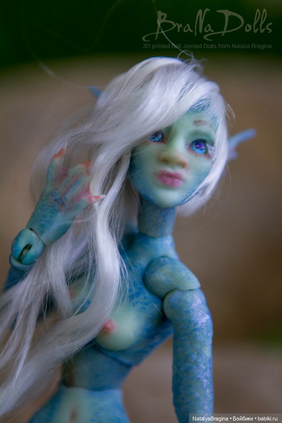 Русалка 17см — Авторские шарнирные куклы своими руками: лепка