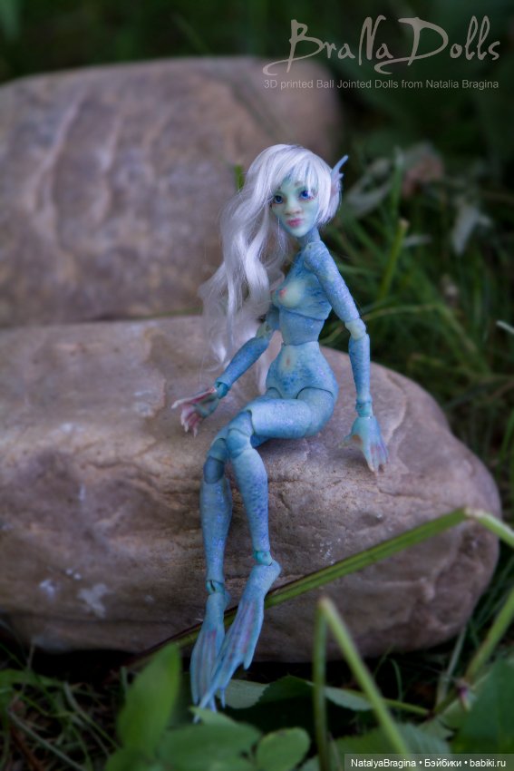 Русалка 17см — Авторские шарнирные куклы своими руками: лепка