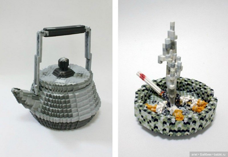 Пиксельная керамика от японского художника Тошии Масуды (Toshiya Masuda) (фото 9)