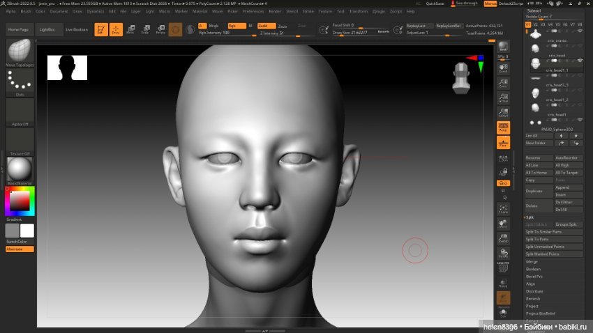 Преордер на отливку головы миними Пак Чимина в формате СД (фото 5)
