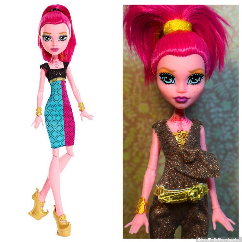 Перепись КуклоНаселения Зеленая и розовая Monster High, Mattel