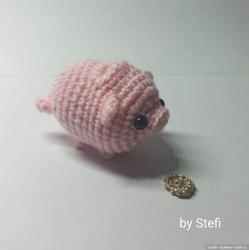 Свинка. Копилка — Вязаные игрушки и амигуруми: крючком (фото 5)