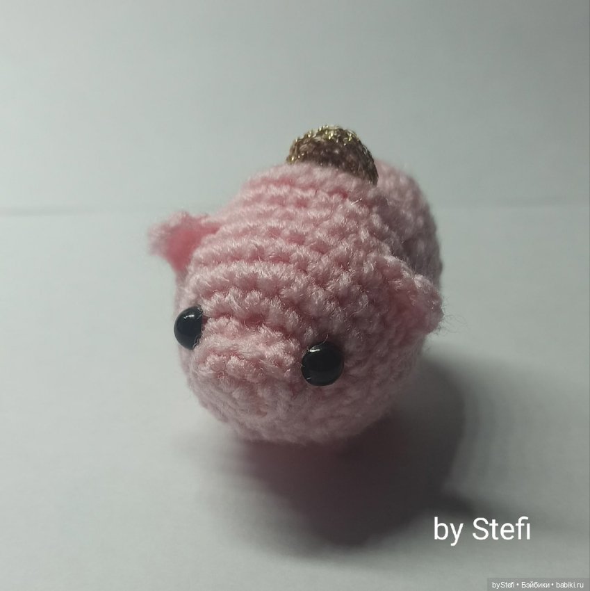 Свинка. Копилка — Вязаные игрушки и амигуруми: крючком (фото 8)
