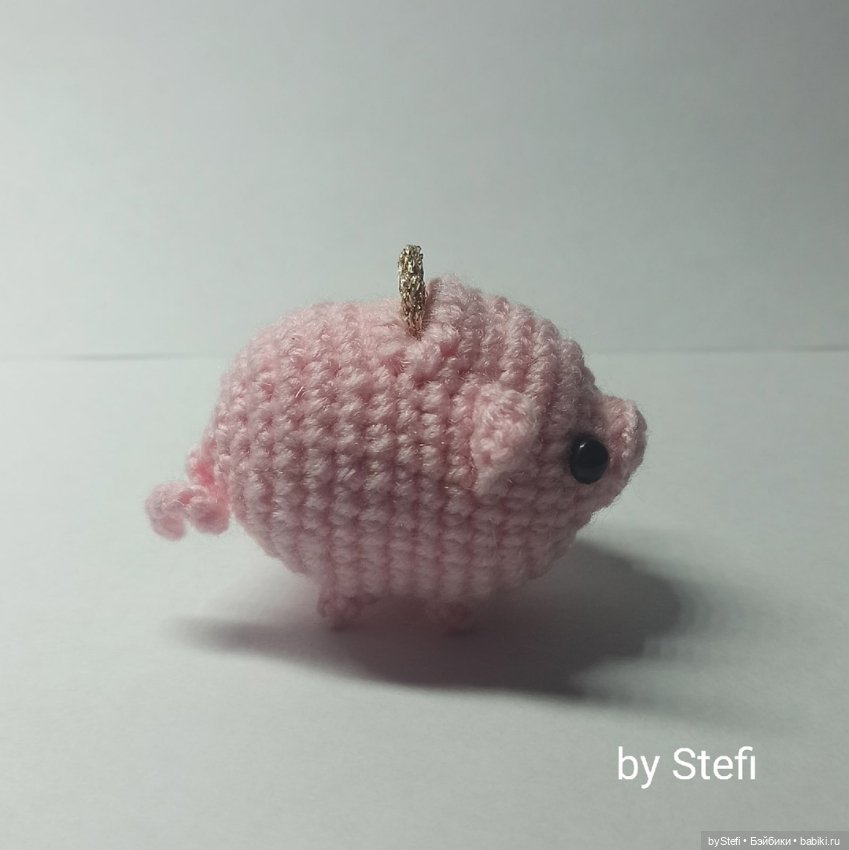 Свинка. Копилка — Вязаные игрушки и амигуруми: крючком (фото 6)