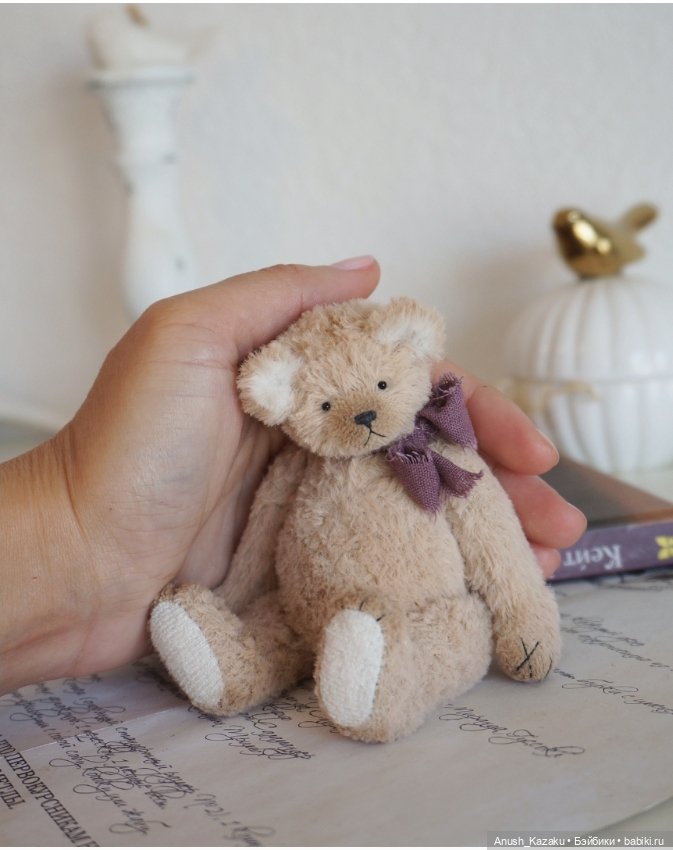 Мишка Тоби 🧸💜 — Авторские мишки Тедди и друзья: фото (фото 6)