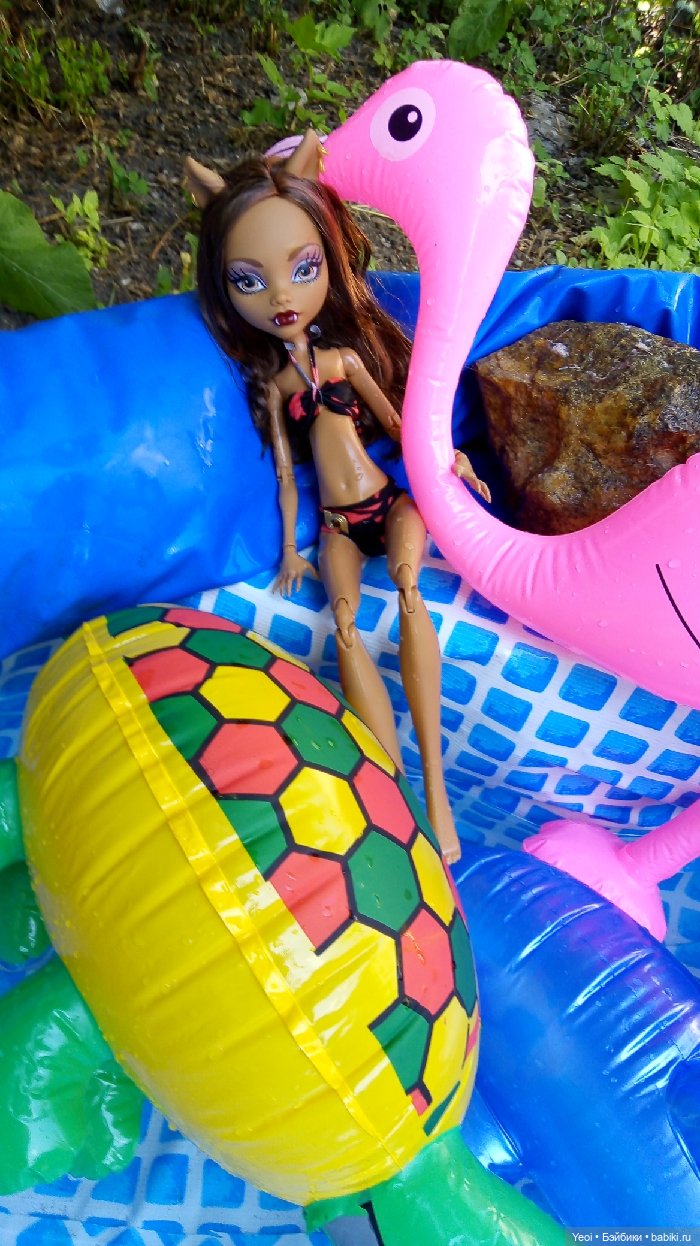 Монстер Хай, Клодин (42см) - фото на природе и в бассейне 🌞