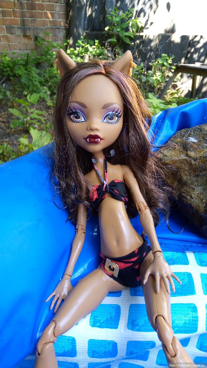 Монстер Хай, Клодин (42см) - фото на природе и в бассейне 🌞