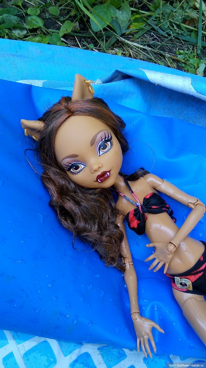 Монстер Хай, Клодин (42см) - фото на природе и в бассейне 🌞