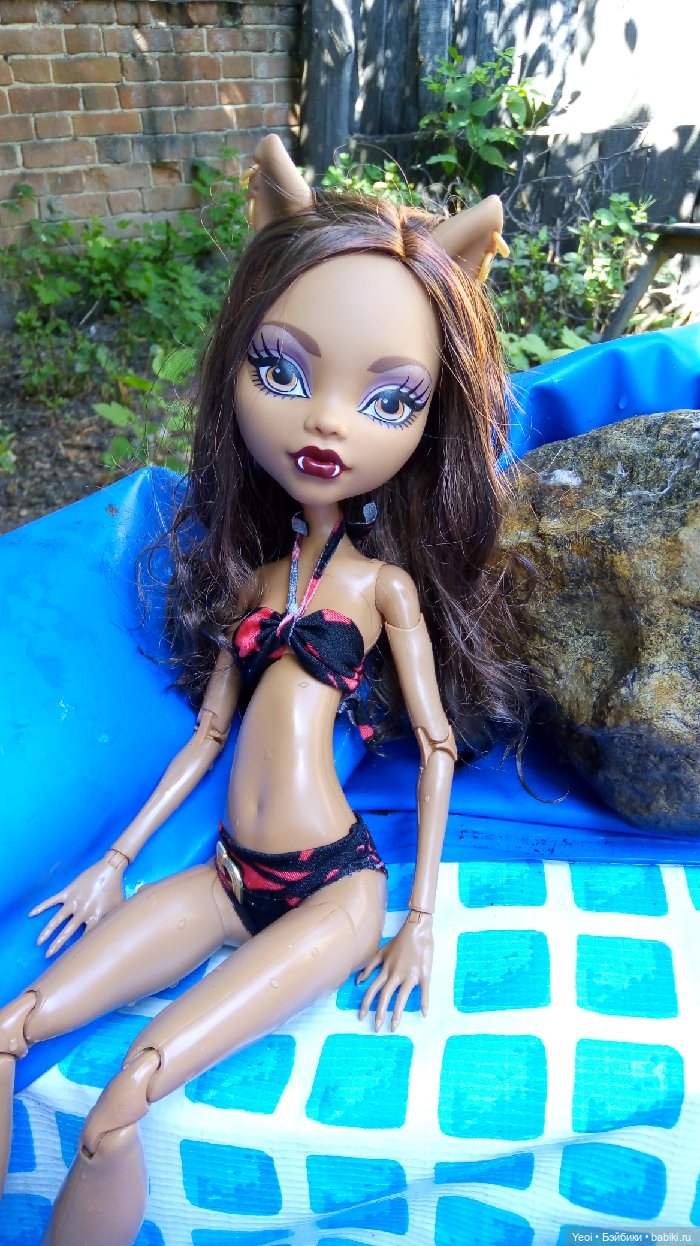 Монстер Хай, Клодин (42см) - фото на природе и в бассейне 🌞