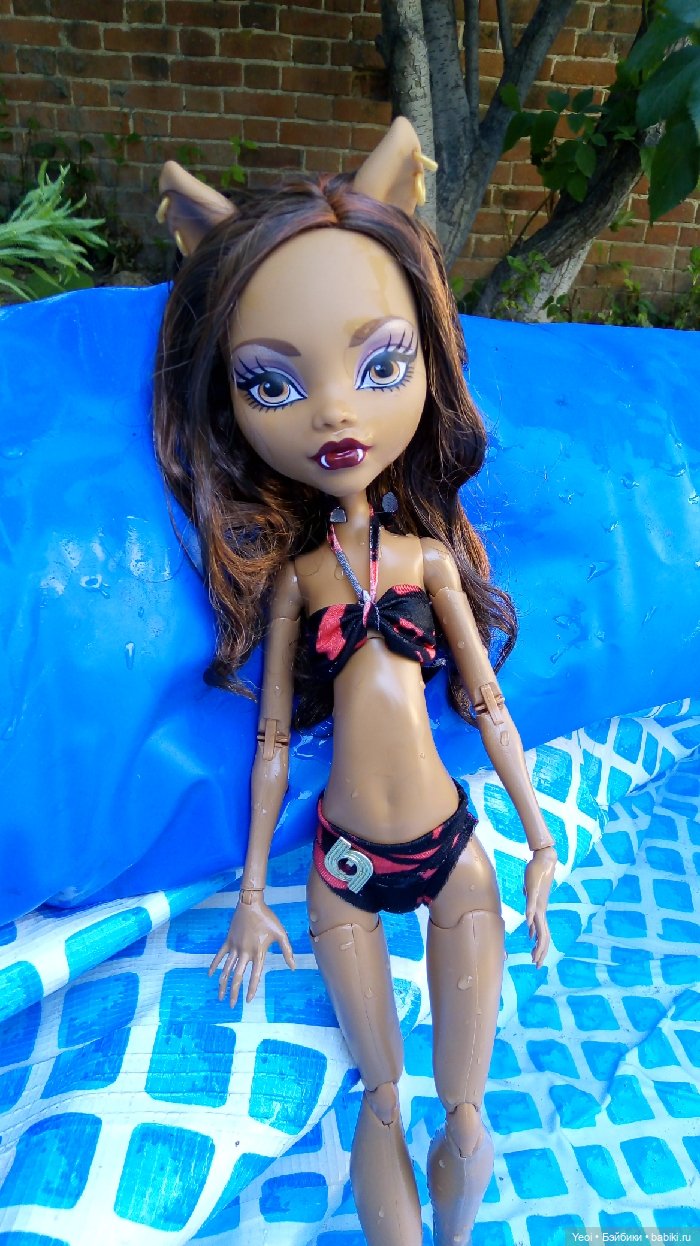 Монстер Хай, Клодин (42см) - фото на природе и в бассейне 🌞