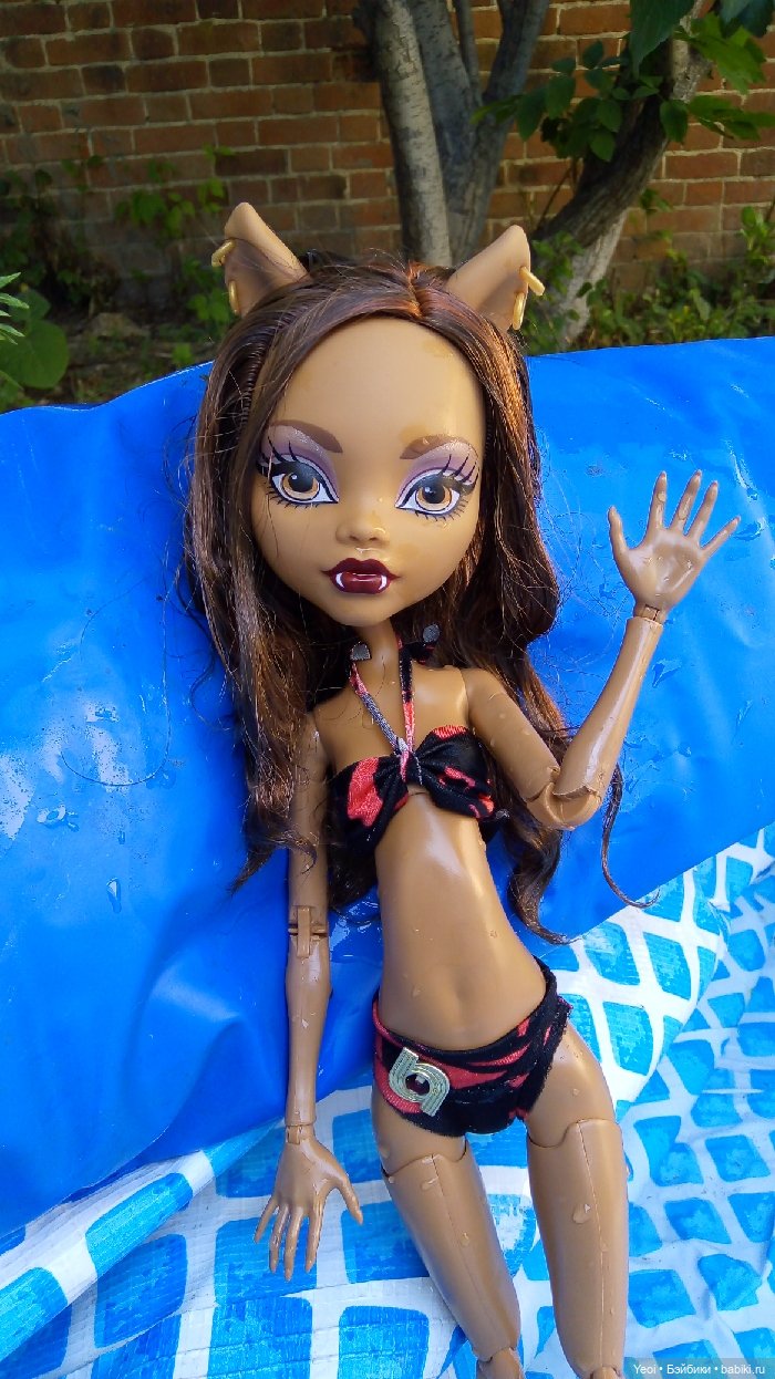Монстер Хай, Клодин (42см) - фото на природе и в бассейне 🌞